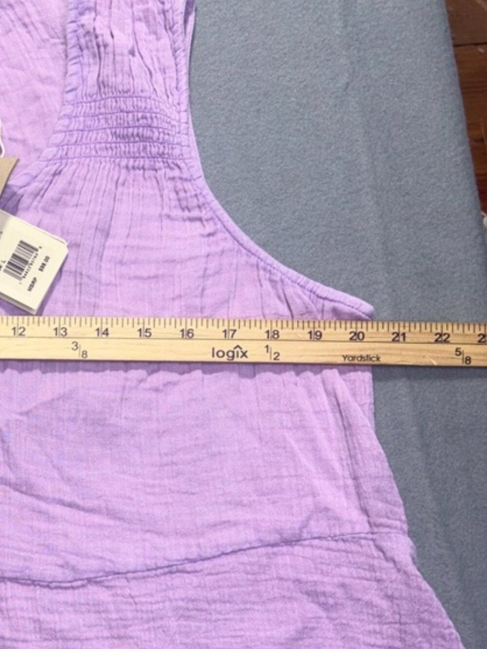 NEW NWT Faherty Dream Cotton Gauze Ainsley Top Lavender Nirvana size Large - Picture 8 of 13